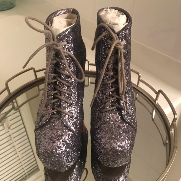 Jeffrey Campbell Lita Booties (Pewter Glitter) - Picture 6 of 6